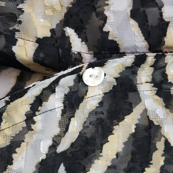 Ruby Rd Zebra Print Button Down Jacket Blouse 12 Petite - Picture 4 of 7